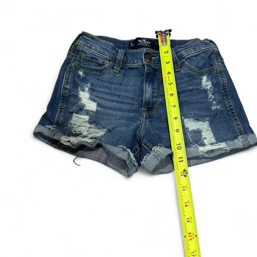 Hollister blue denim shorts